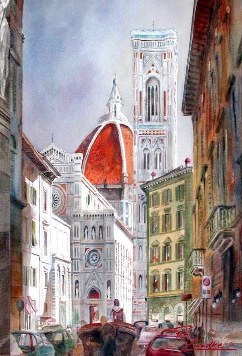 The Duomo - Watercolor of Florence, Italy